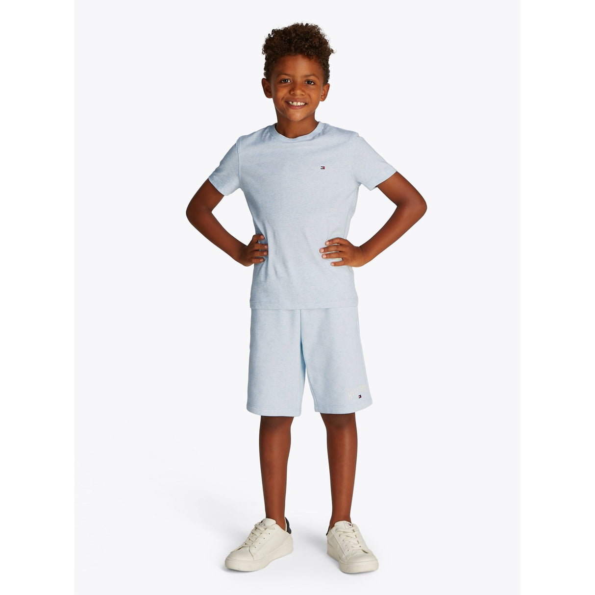 Tommy Hilfiger Breezy Blue Heather Essential Bomuld Reg T-Skjorte