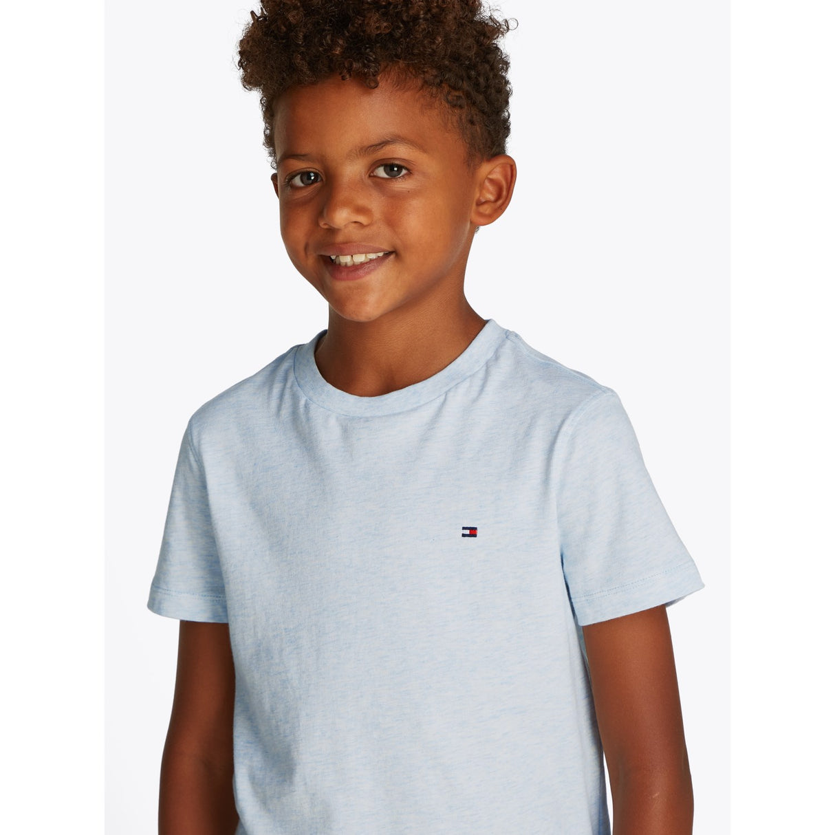 Tommy Hilfiger Breezy Blue Heather Essential Bomuld Reg T-Skjorte