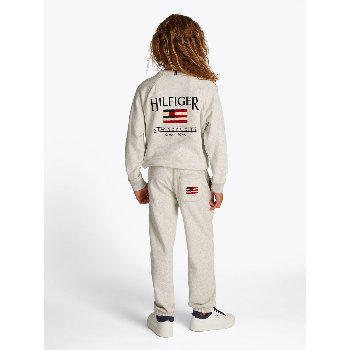 Tommy Hilfiger Snow White Heather Flag Relaxed Sweatshirt