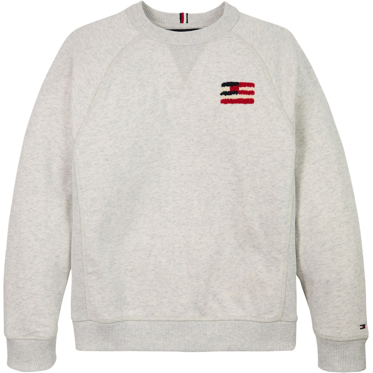 Tommy Hilfiger Snow White Heather Flag Relaxed Sweatshirt