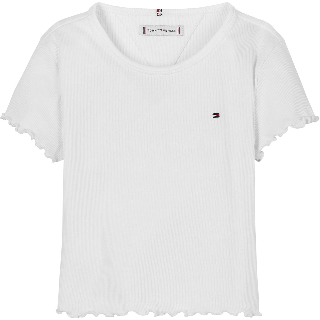 Tommy Hilfiger White Essential Rib Top SS