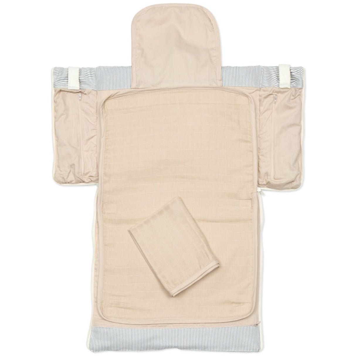 Cam Cam Copenhagen Classic Stripes Blue Fold-Out Pusletaske