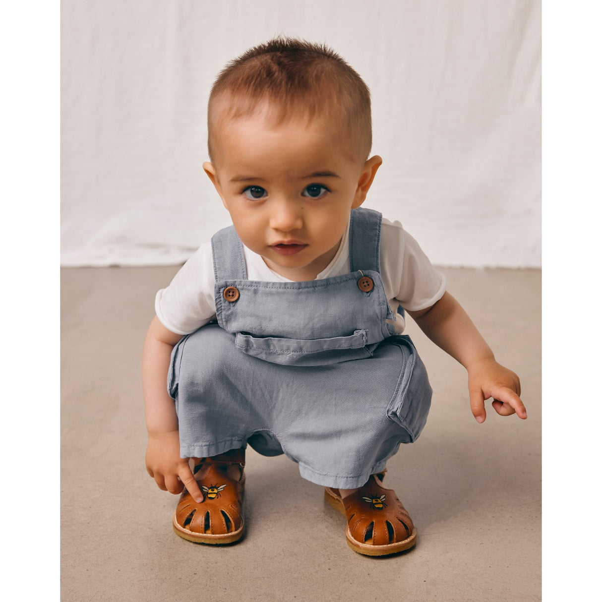 Angulus Cognac Begynder Sandal Med Bi Broderi