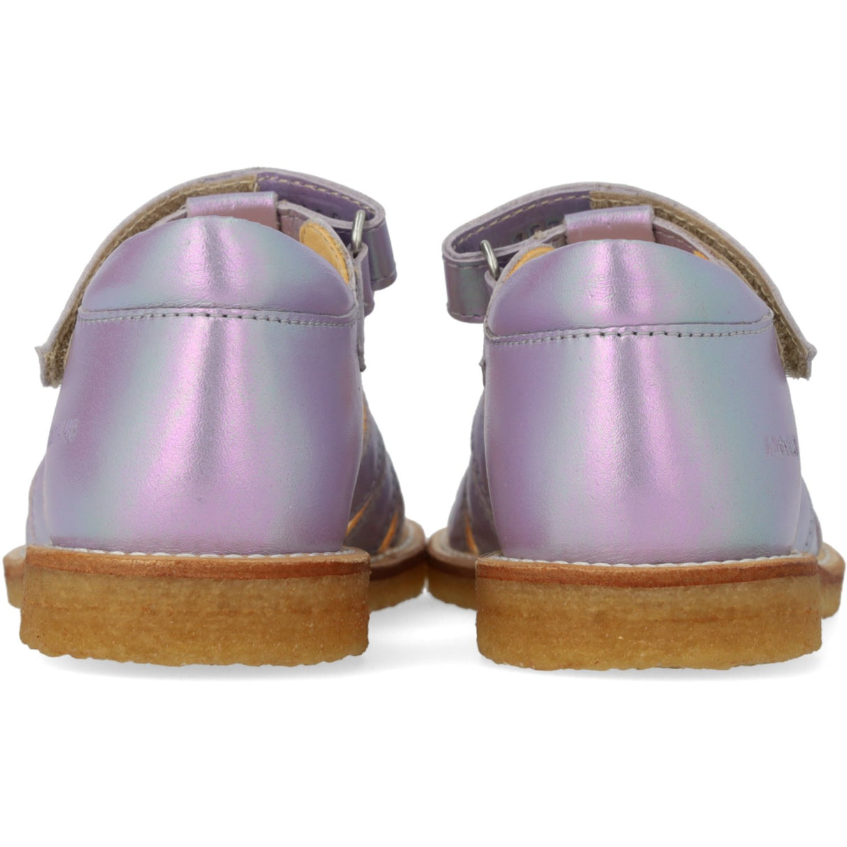 Angulus Iridescent Lilac Shine Hjertesandal Med Velcrolukning