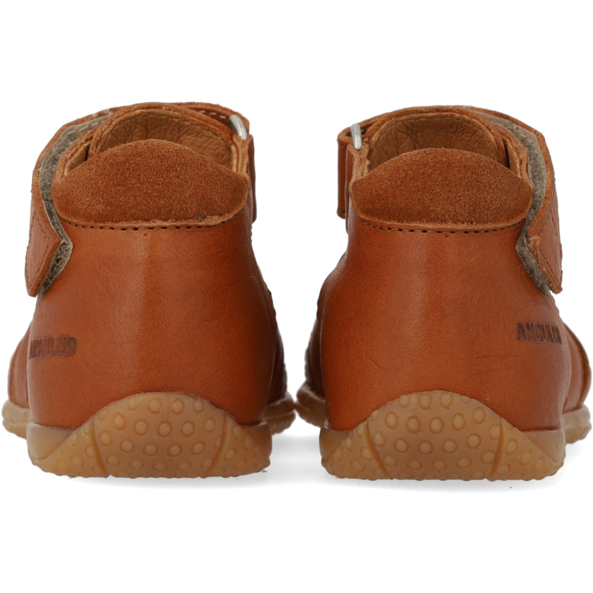 Angulus Cognac Barnets Første Sandal Med Kontraststikninger