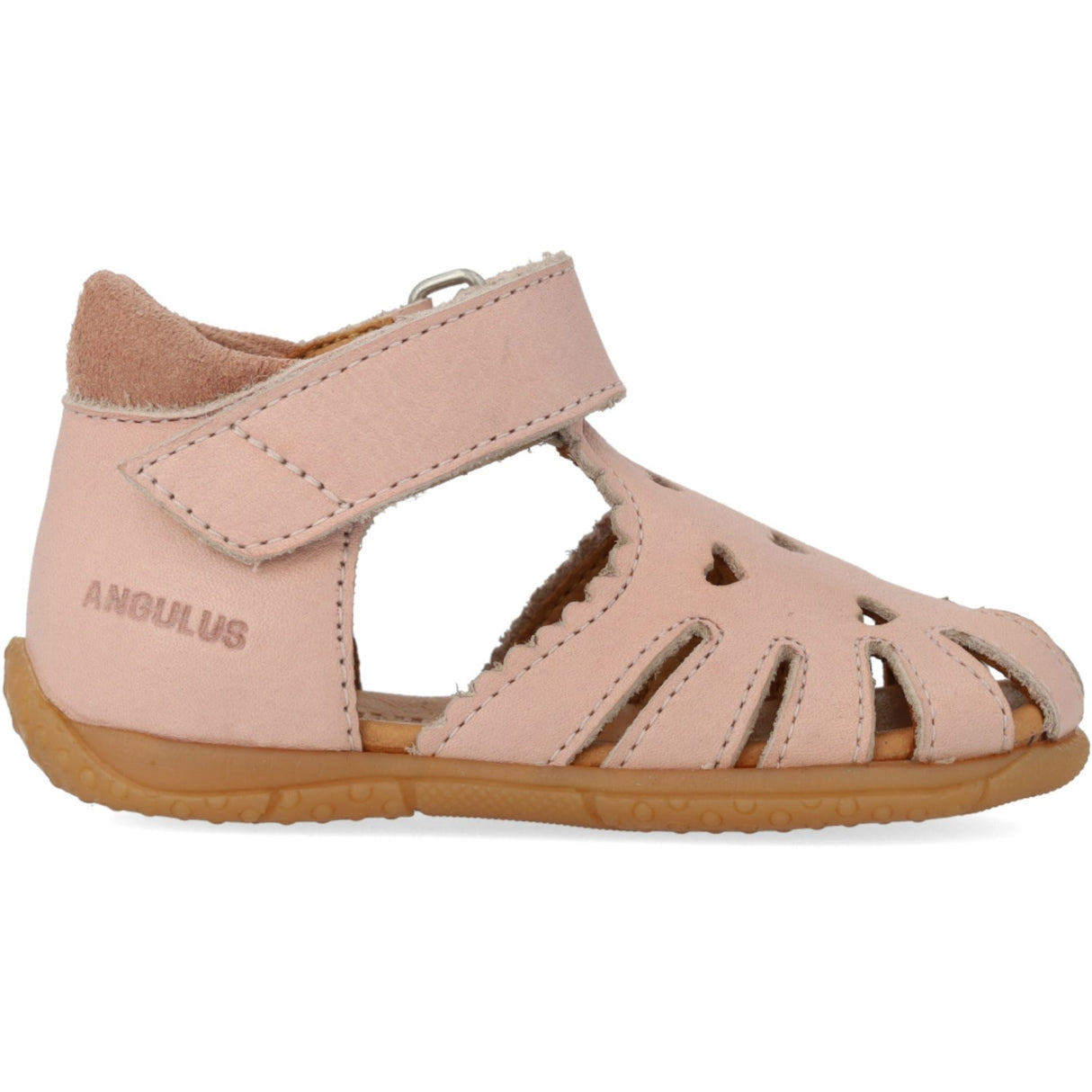 Angulus Rosebud/Rosebud Barnets Første Sandal Med Udstanset Hjertemønster