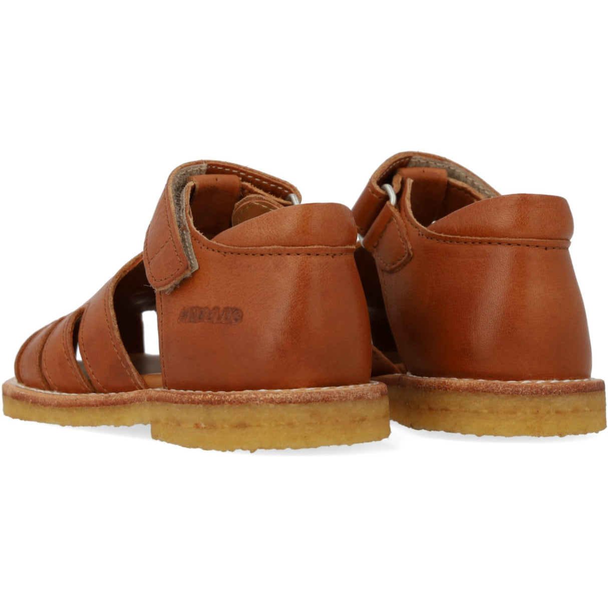 Angulus Cognac Begynder Sandal Med Bi Broderi