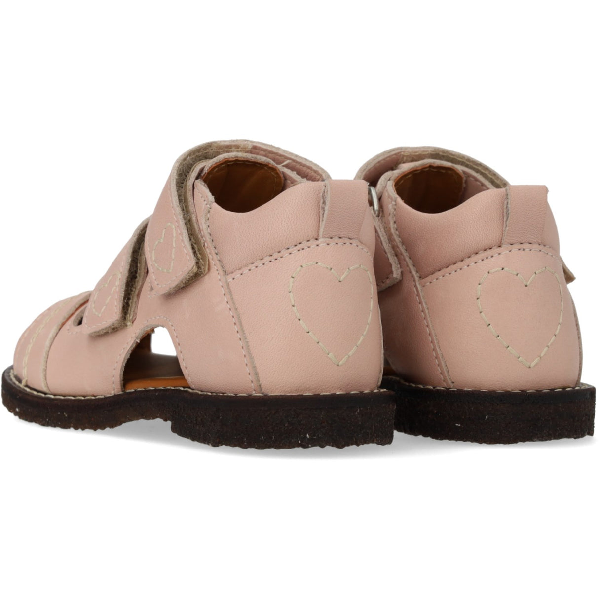 Angulus Rosebud Begynder Sandal Med Kontrast Hjertebroderi