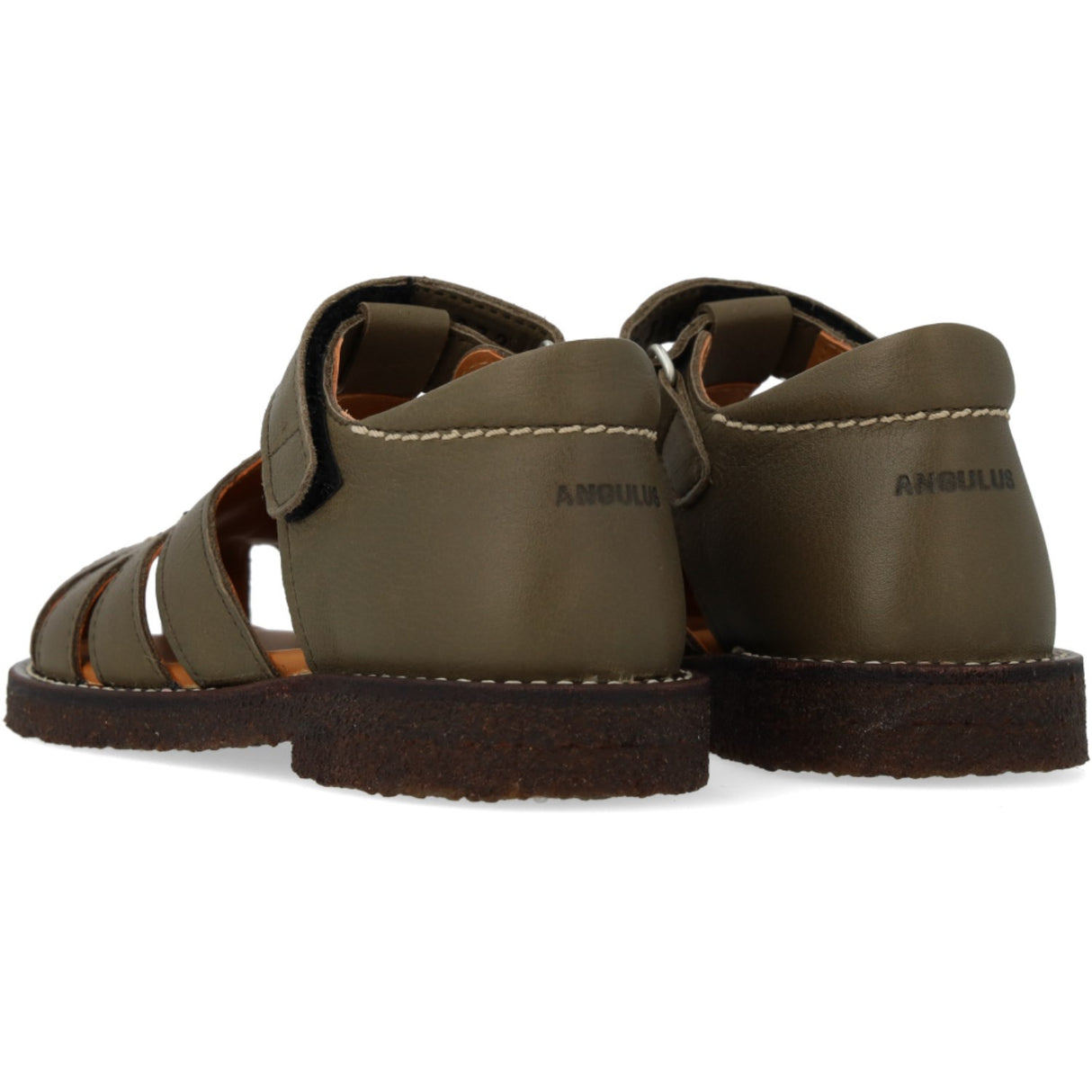 Angulus Forrest/Marshland Print Lædersandal Med Stjernedetalje