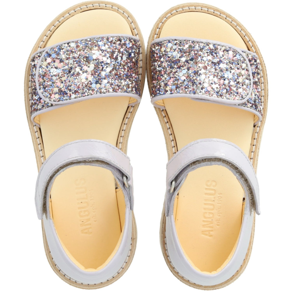 Angulus Lilac/Pastel Multi Glitter Laksandal Med Funklende Glitterdetalje