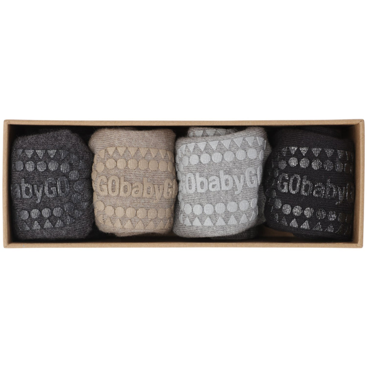 Gobabygo Grey/Sand/Grey/Black Combo Box Organic Bomuld