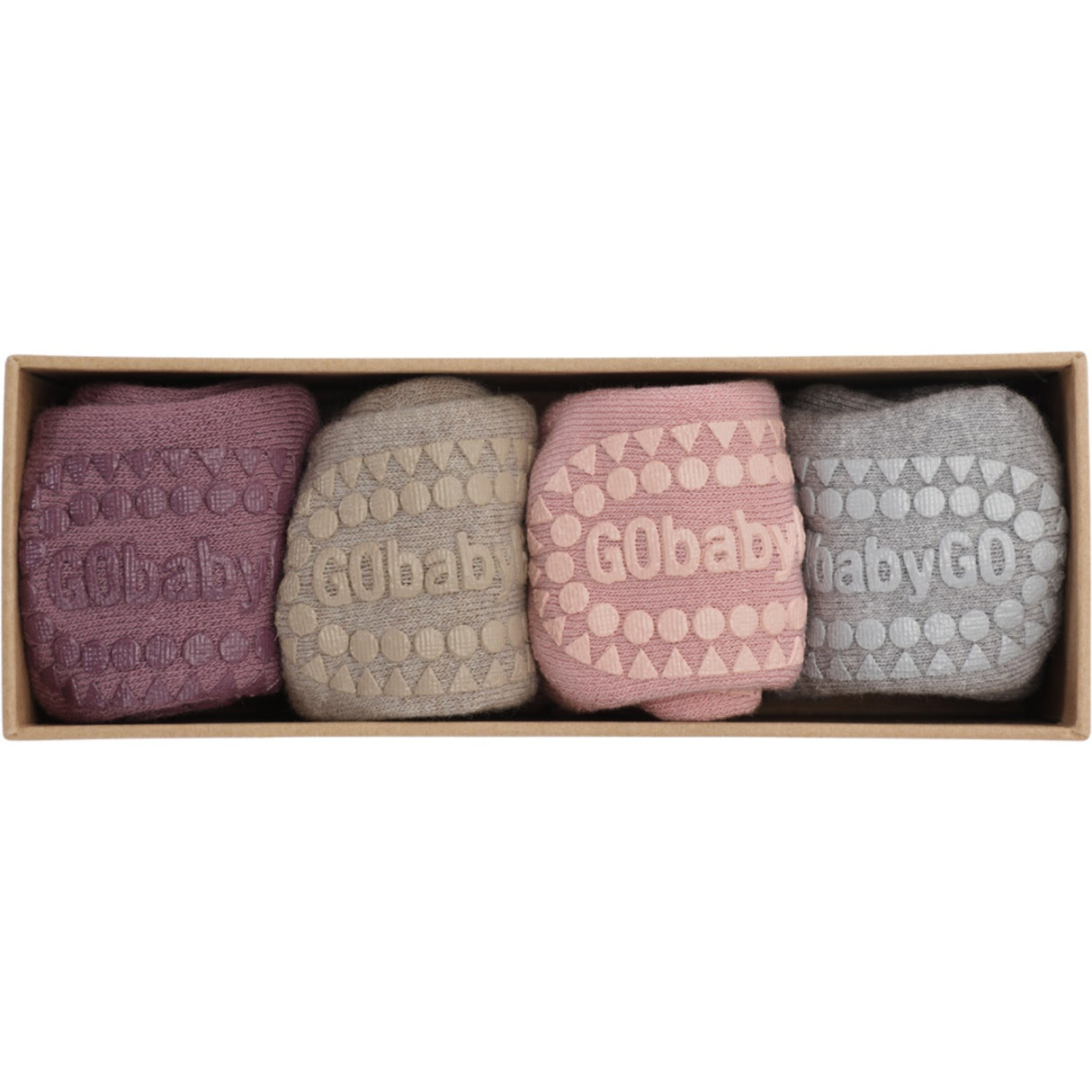Gobabygo Purple/Sand/Pink/Grey Combo Box Organic Bomuld