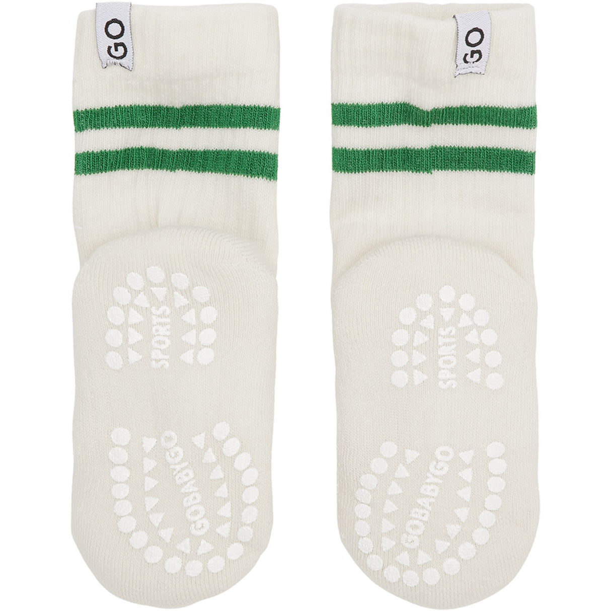 Gobabygo Green Non-Slip Sport Strømper