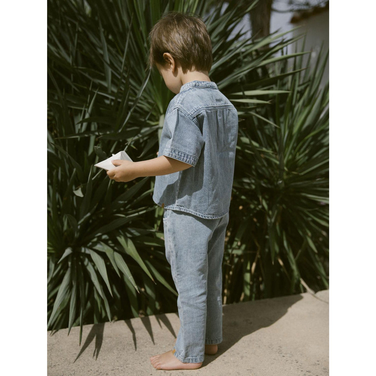 Lil'Atelier Medium Blue Denim Fundo Loose Denim Skjorte