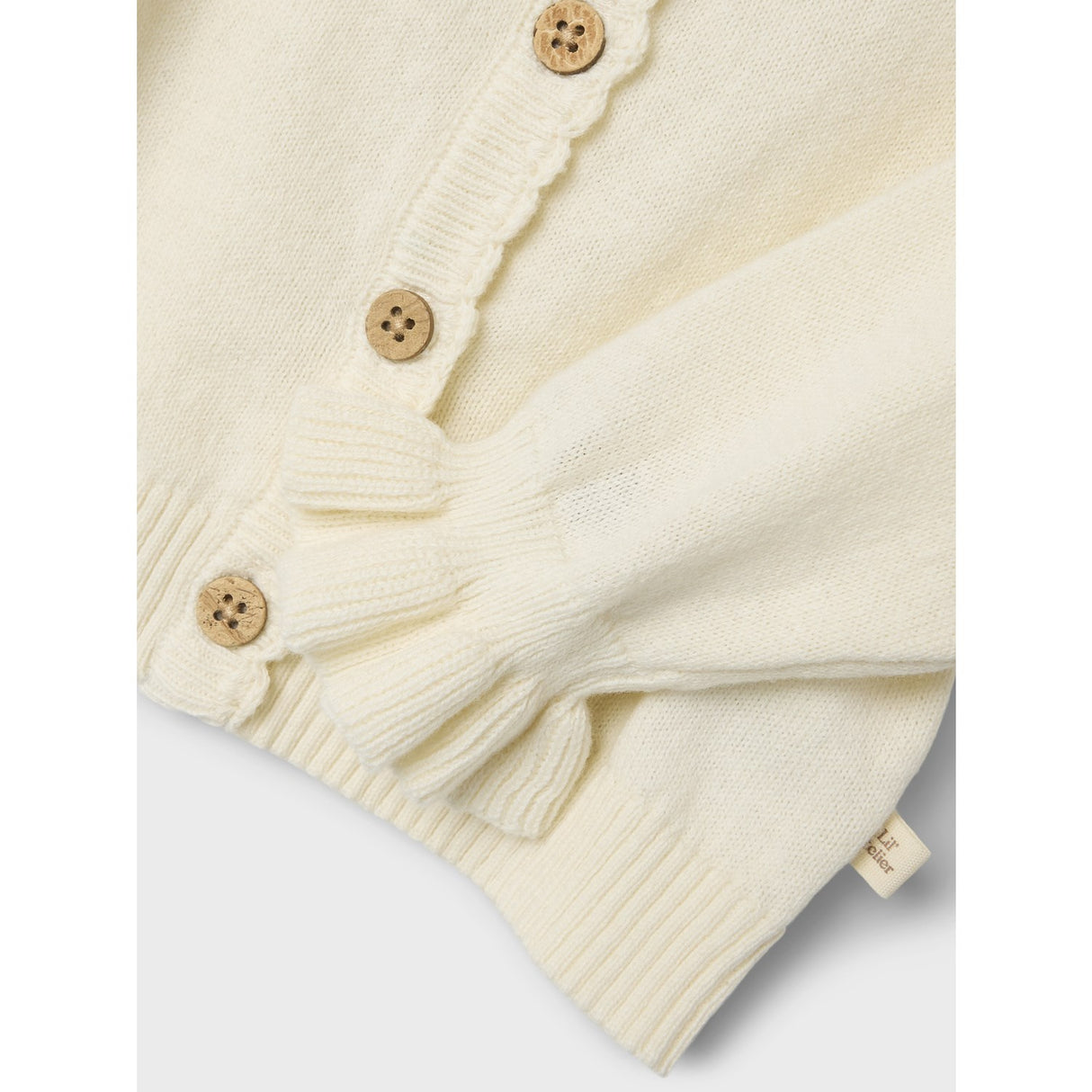 Lil'Atelier Coconut Milk Fauci Fia Kort Strik Cardigan