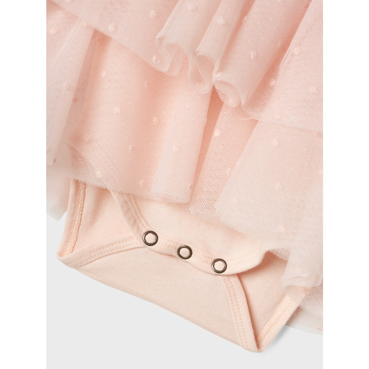 Lil'Atelier Peach Blush Frilla Loose Tyl Body Kjole