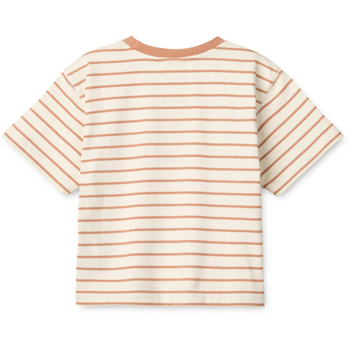 LIEWOOD Peach / Stripe Tuscany Rose / Creme De La Creme Tyler Placement Shortsleeve T-shirt