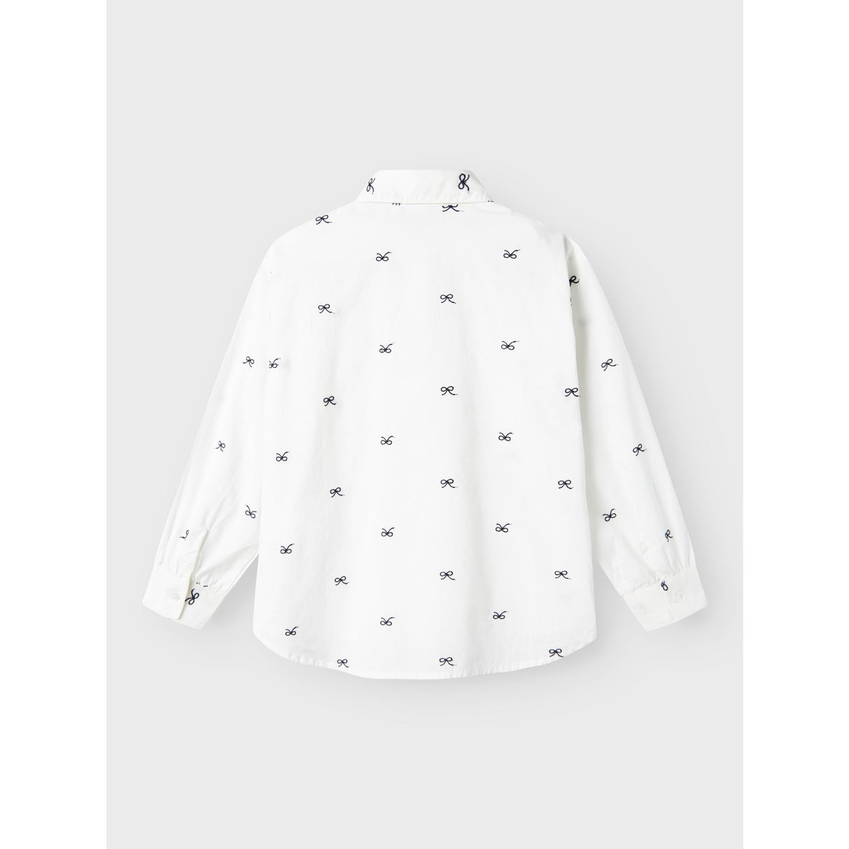 Name It Bright White Bow Filippas Oversize Long Skjorte