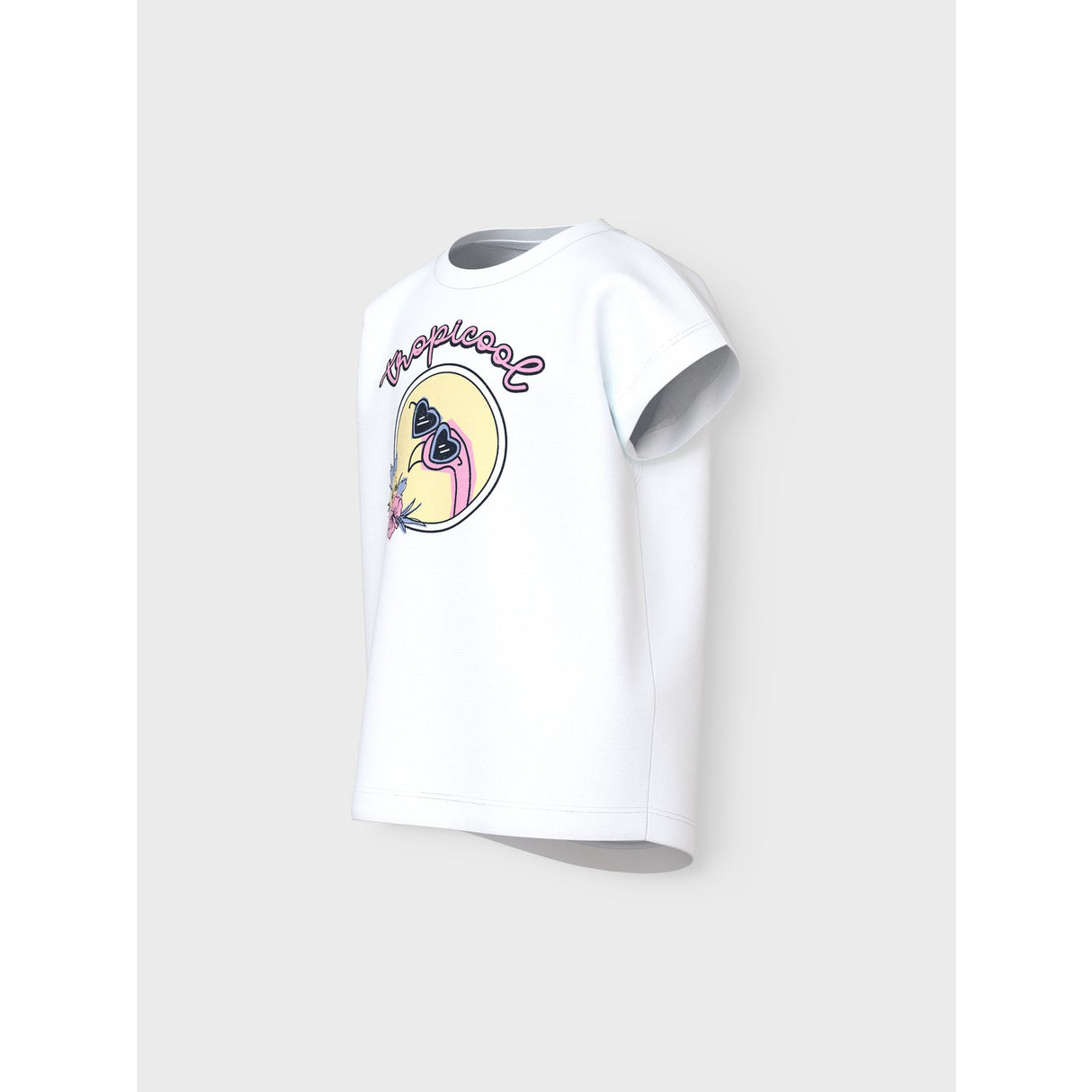Name It Bright White Tropicool Violet T-Shirt
