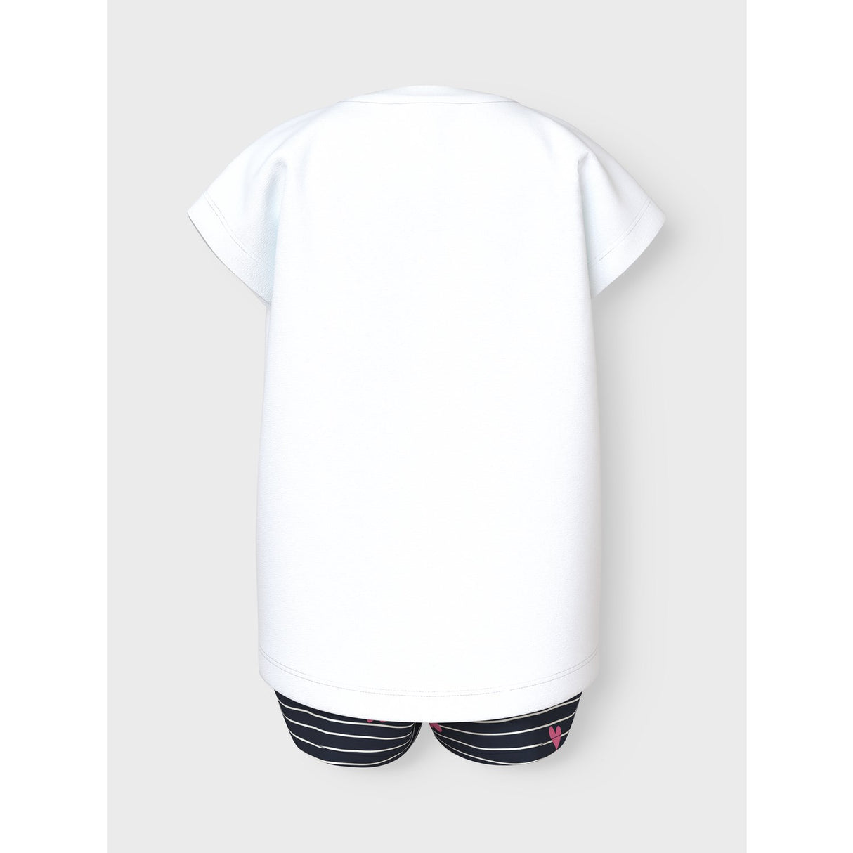 Name It Bright White Hearts Vigea Shorts Sæt
