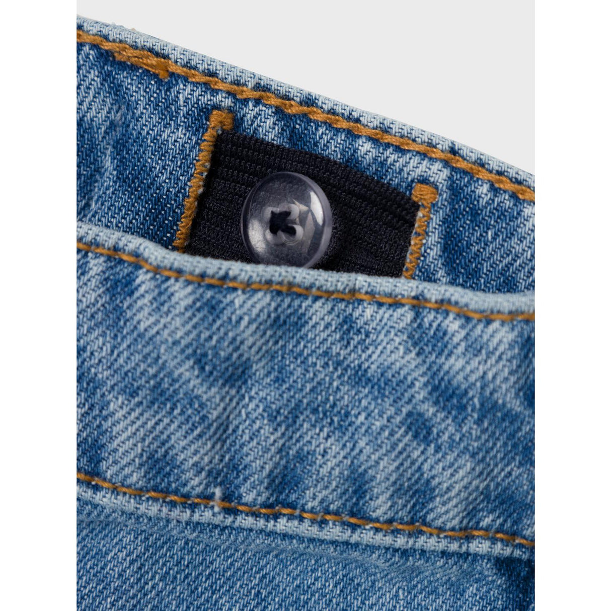 Name It Medium Blue Denim Heart Embroidery Bella Regular Denim Shorts Noos