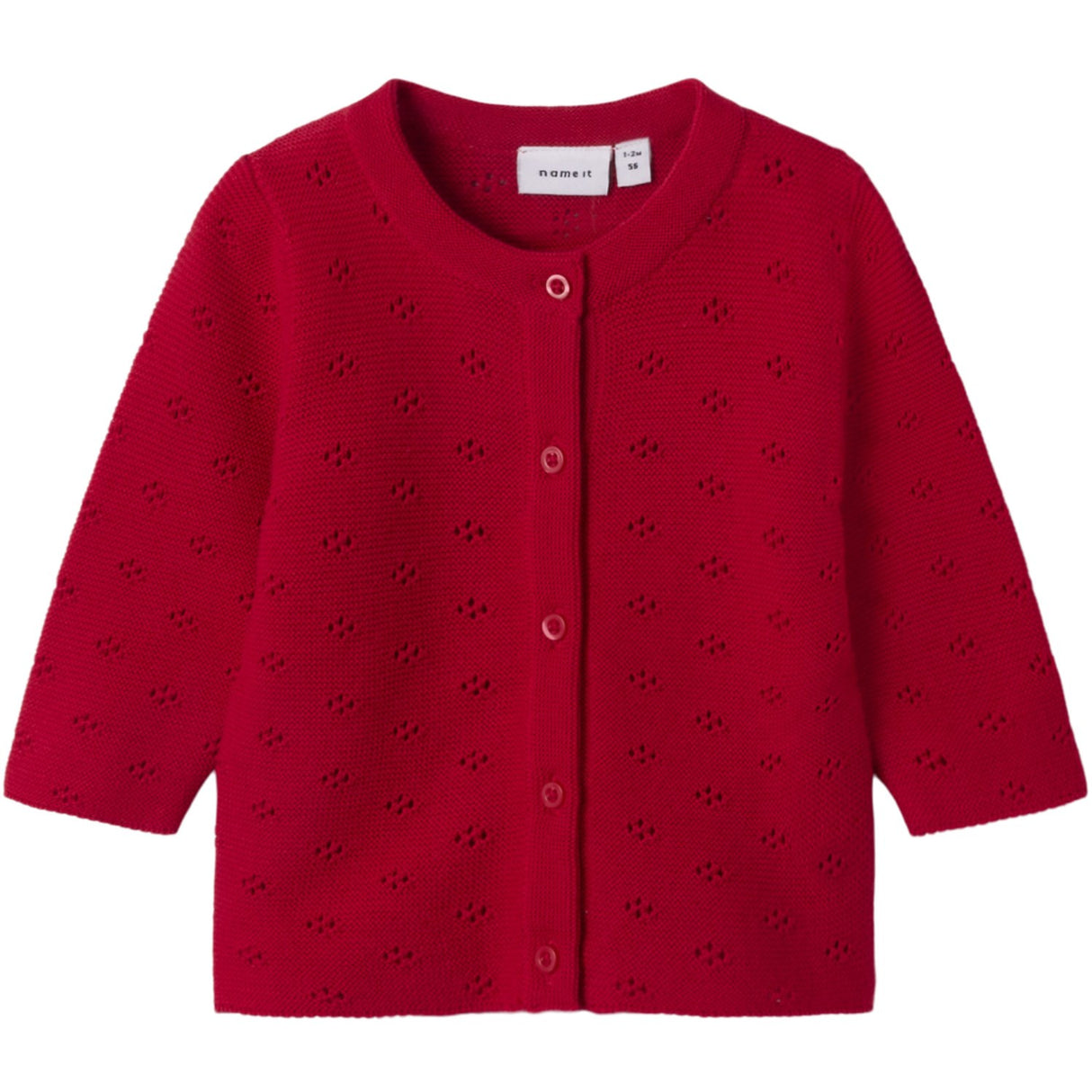 Name It Lipstick Red Fie Strik Cardigan