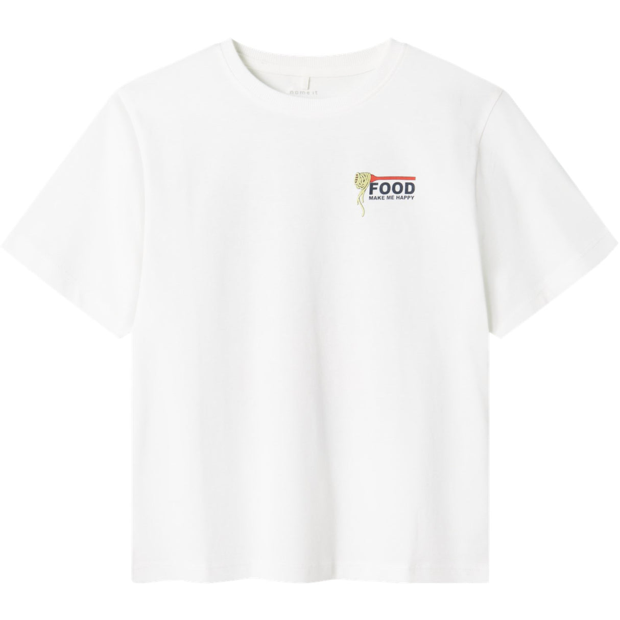 Name It Bright White Spaghetti Fonnot Regular T-Shirt