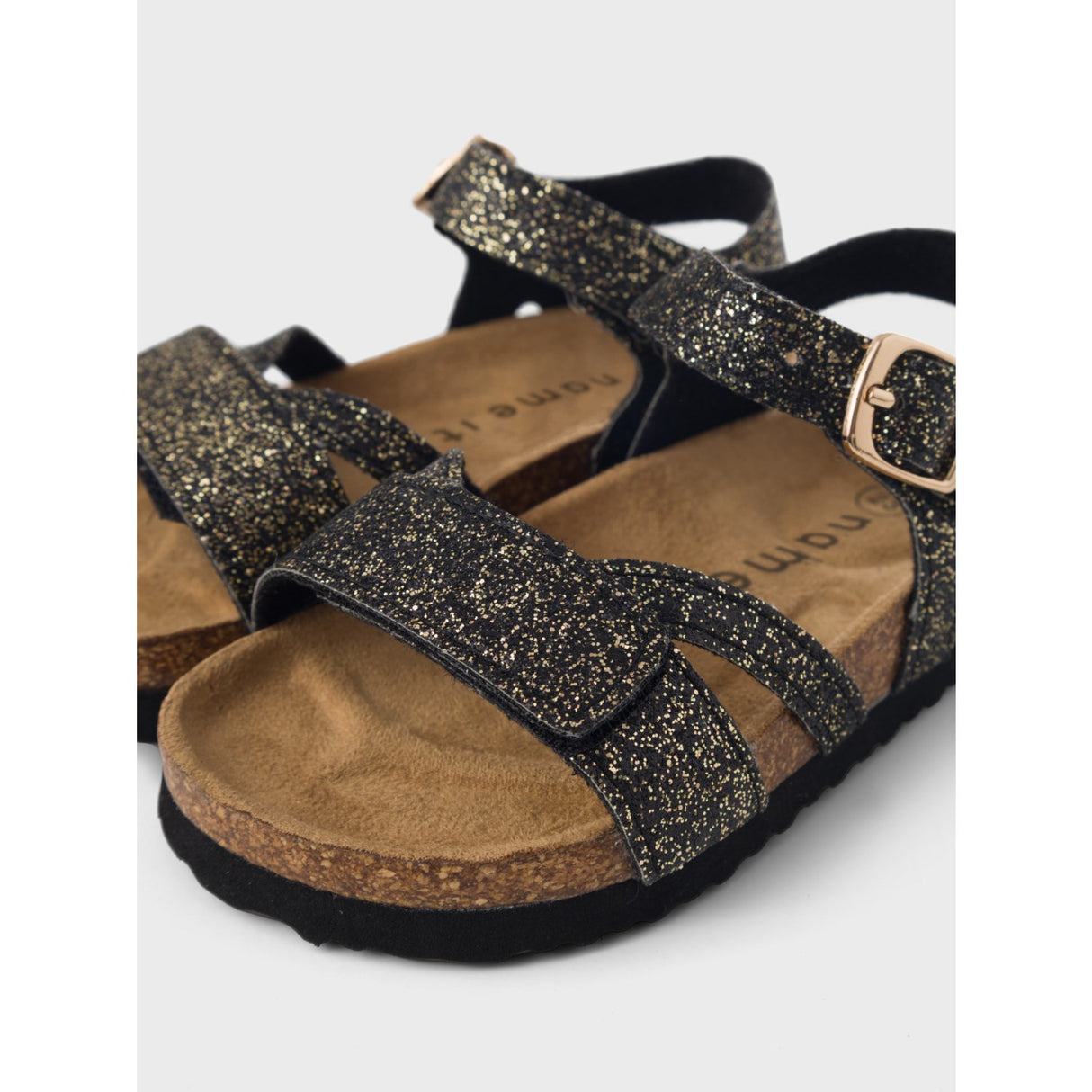 Name It Black Glitter Fiona Sandal