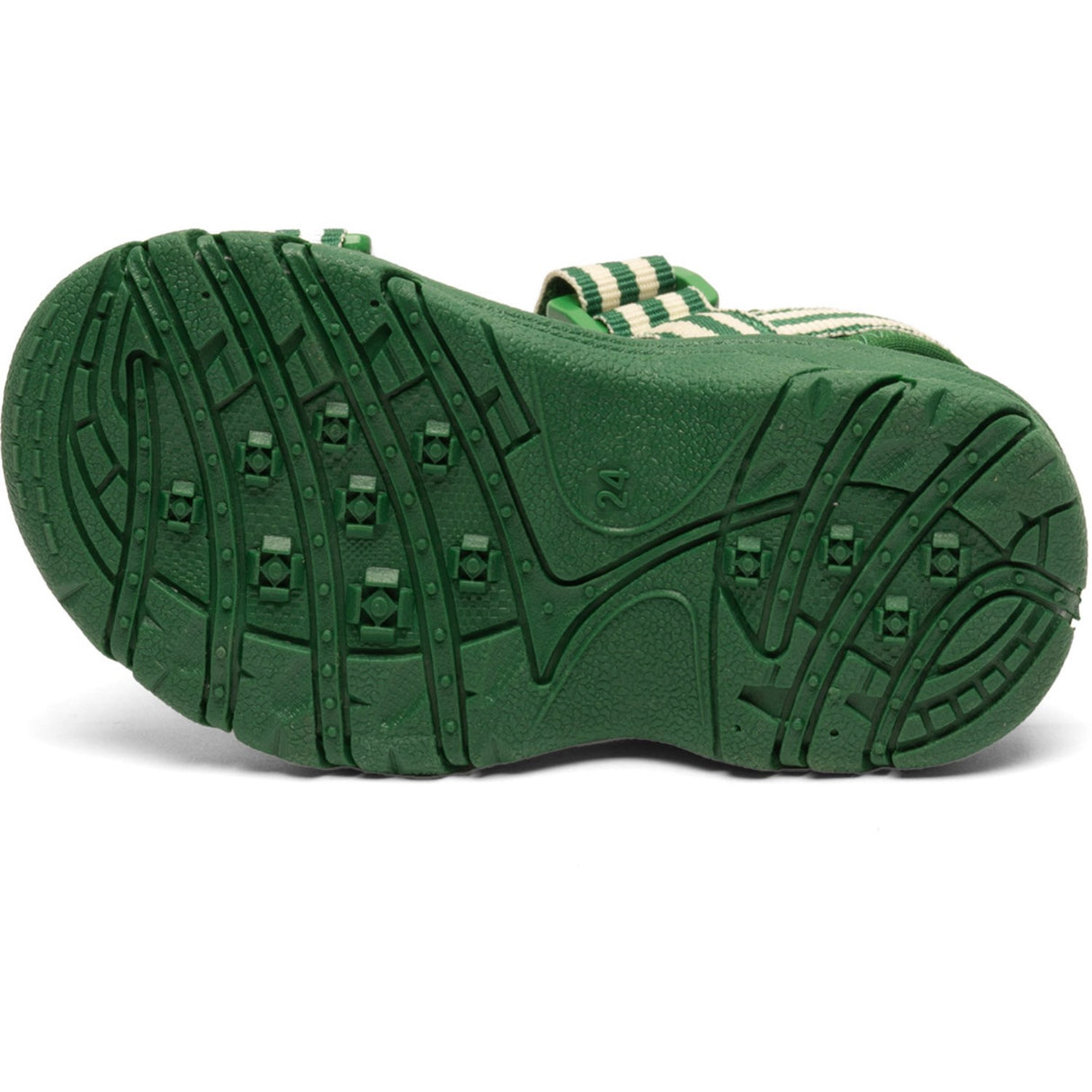 Bisgaard Emerald Green Stripes Trine Kjær X Addie Sandal