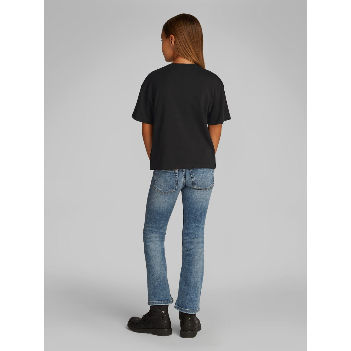 Calvin Klein Ck Black Script Logo Boxy Ss T-Skjorte