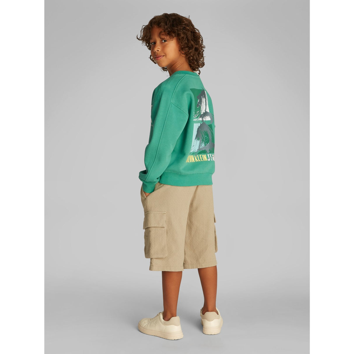 Calvin Klein Bahama Green Summer Backprint Cn Hættetrøje