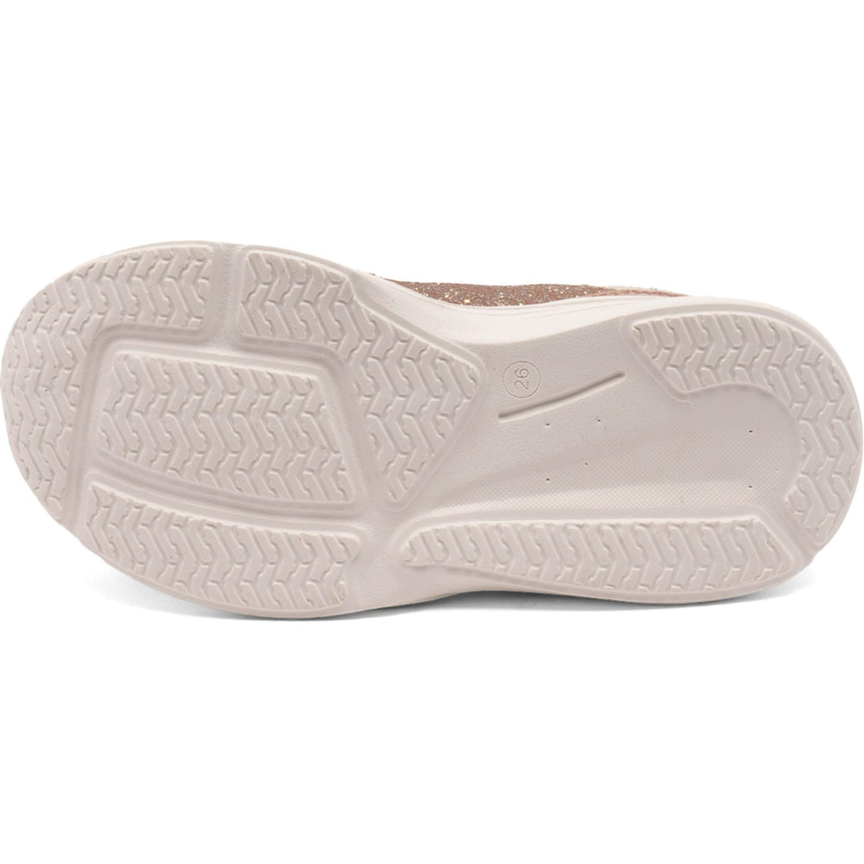 Bisgaard Taupe Glitter Yuki Glitter Velcro Sko