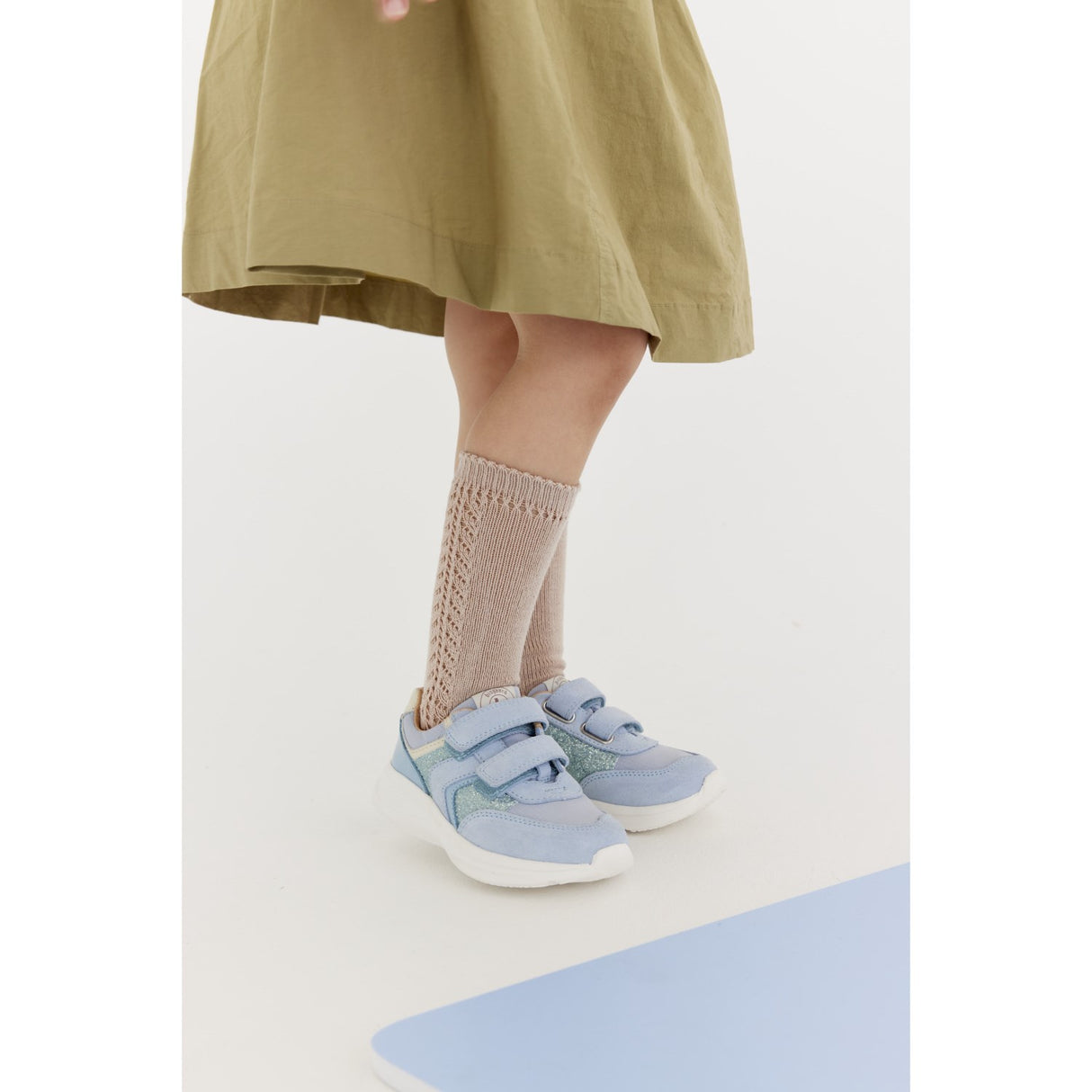 Bisgaard Sky Glitter Yuki Glitter Velcro Sko