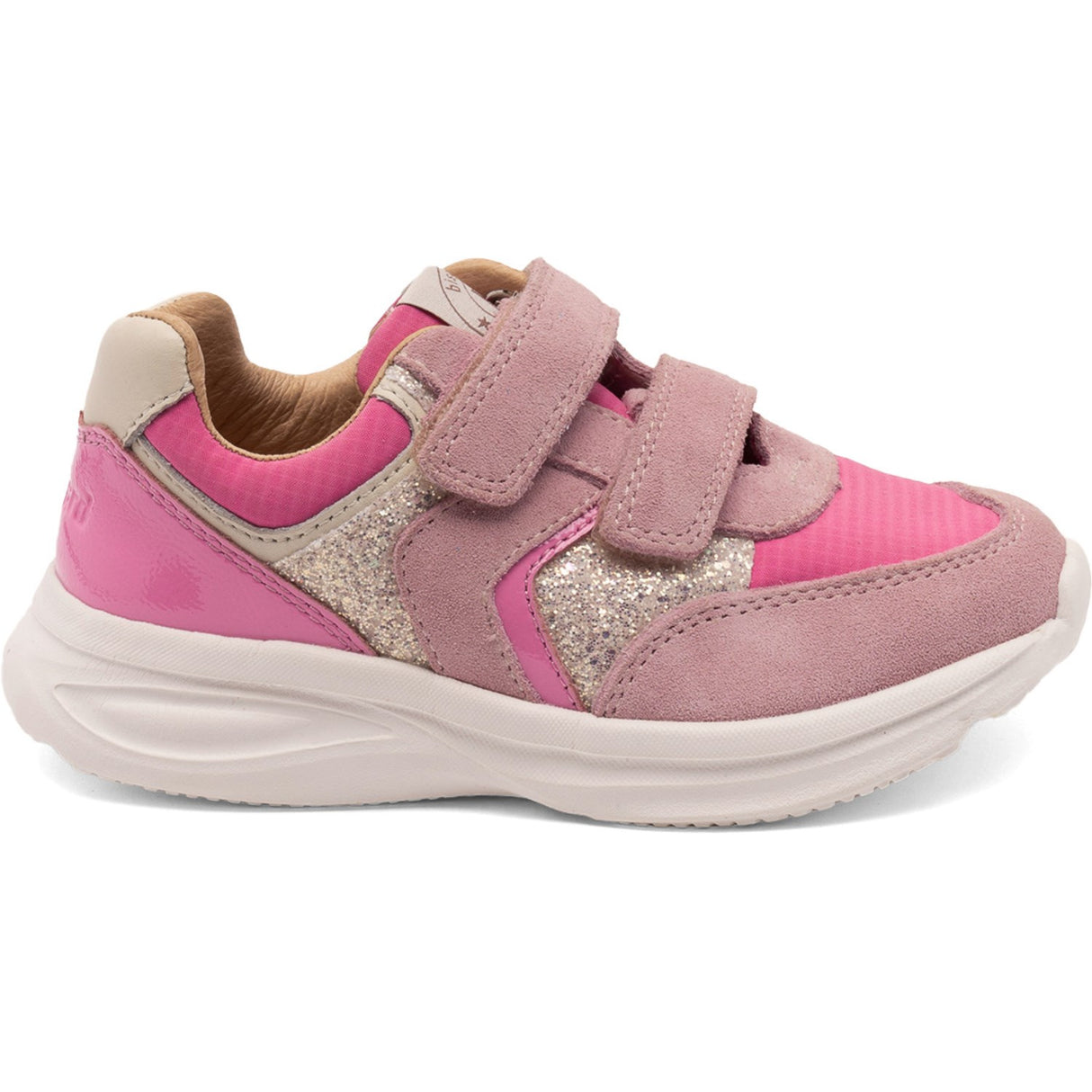 Bisgaard Blush Glitter Yuki Glitter Velcro Sko