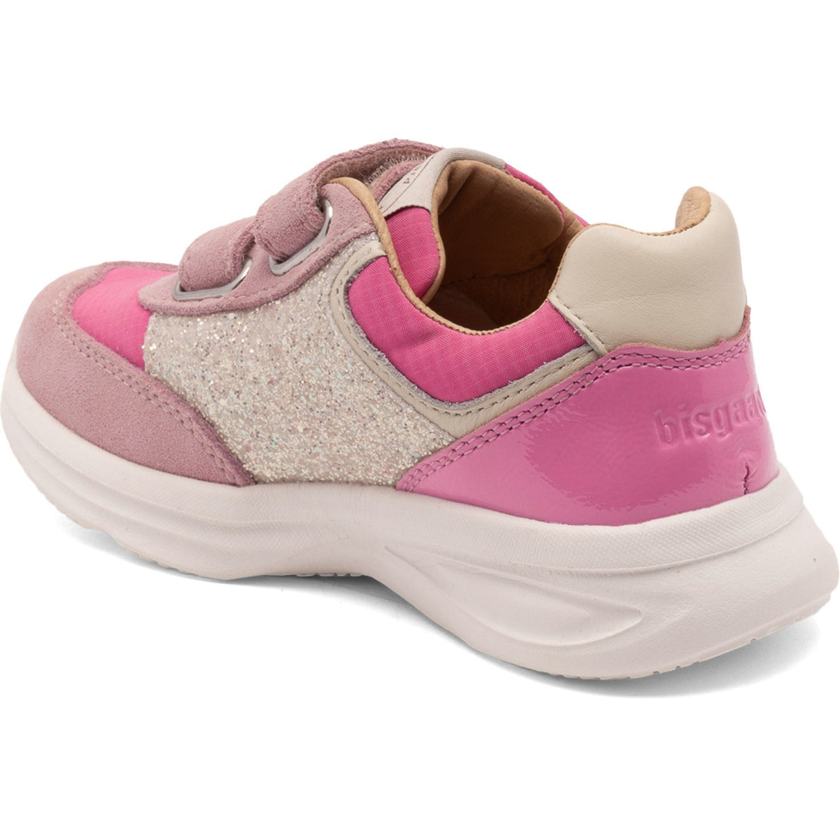 Bisgaard Blush Glitter Yuki Glitter Velcro Sko
