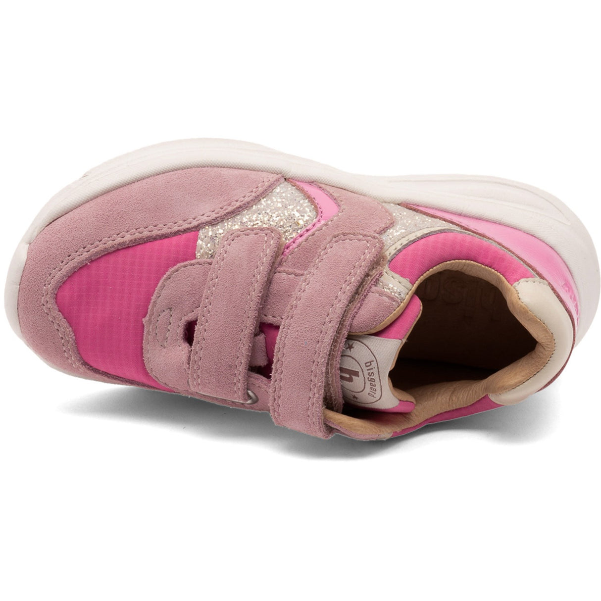 Bisgaard Blush Glitter Yuki Glitter Velcro Sko