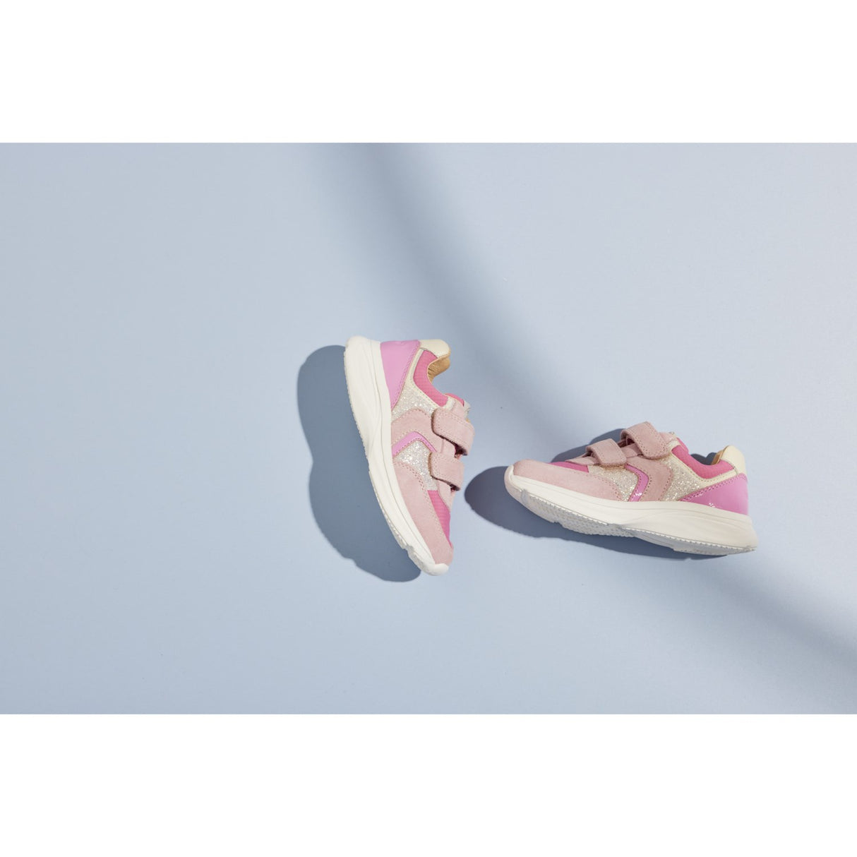 Bisgaard Blush Glitter Yuki Glitter Velcro Sko