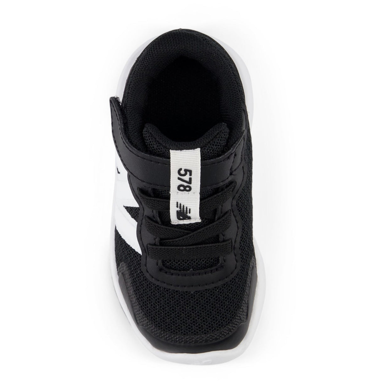 New Balance Black FreshFoam 578 Kids Bungee Lace Med Top Strop