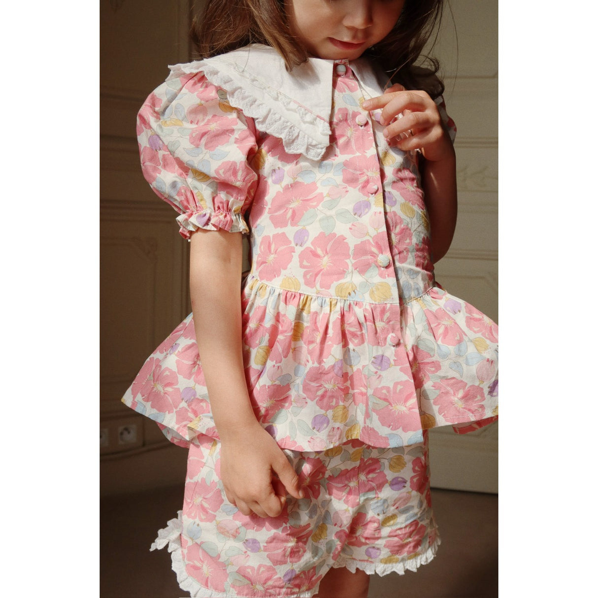 Konges Sløjd Fleur Anglaise Coeur Krave Skjorte GOTS