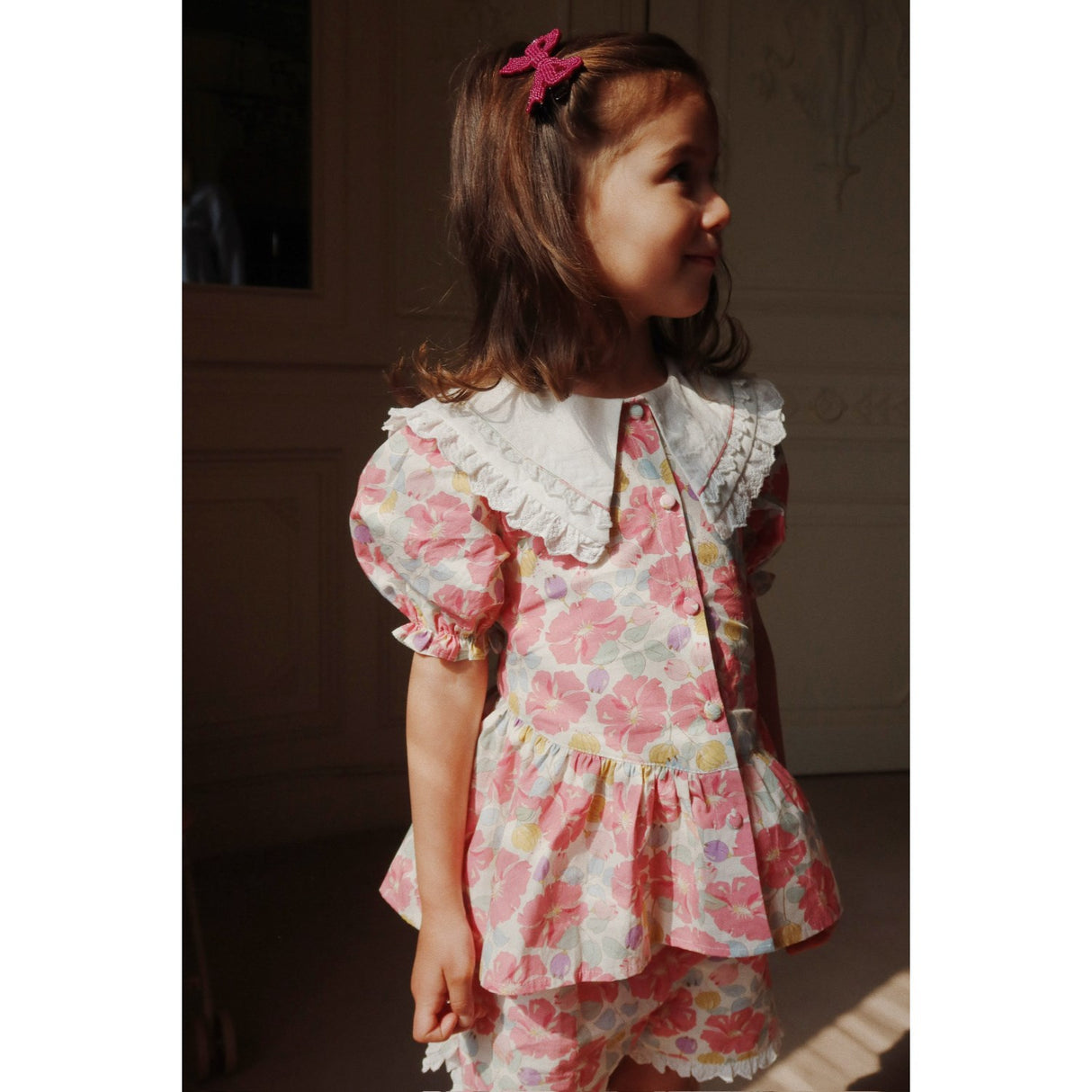 Konges Sløjd Fleur Anglaise Coeur Krave Skjorte GOTS