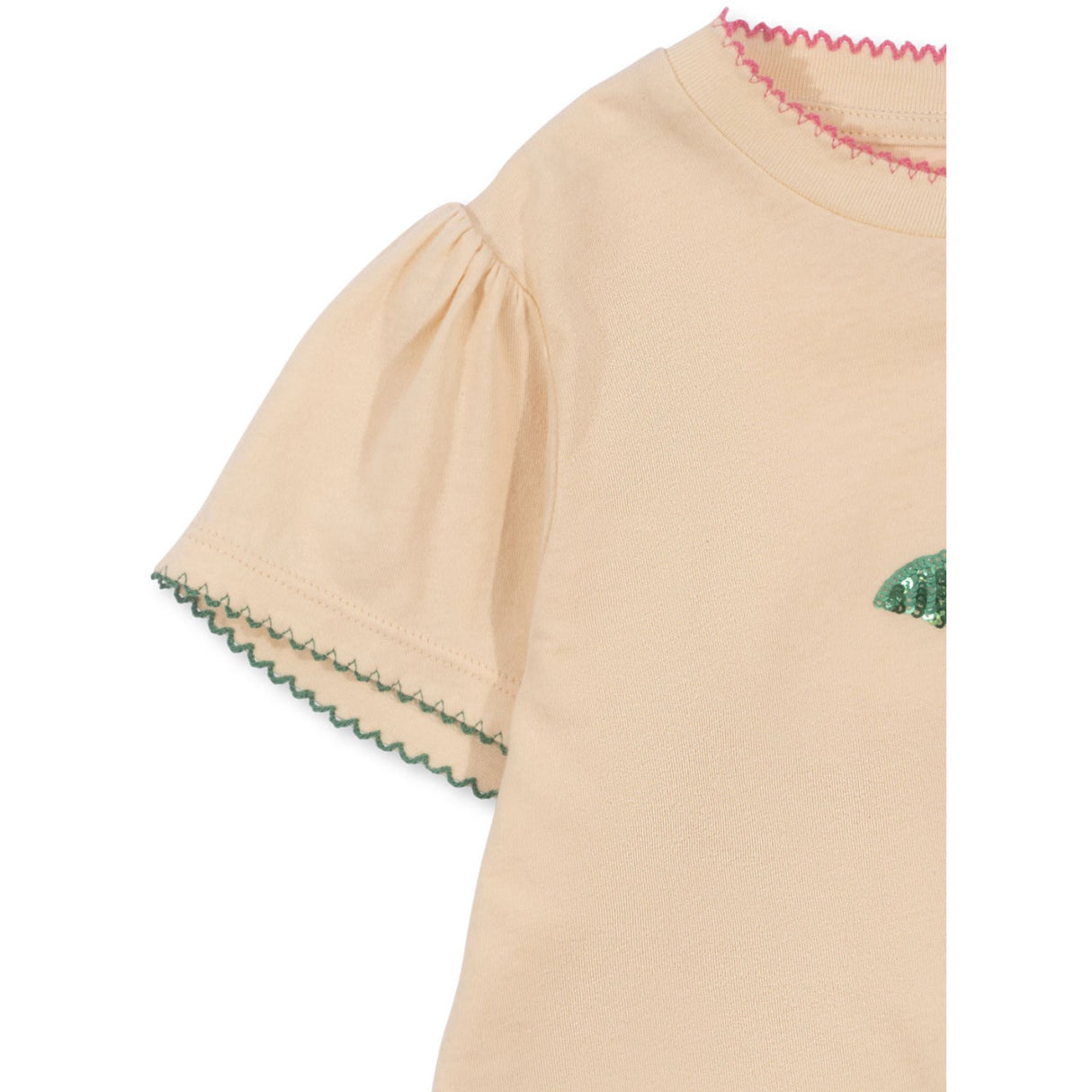 Konges Sløjd Ecru Famo Puff Tee GOTS