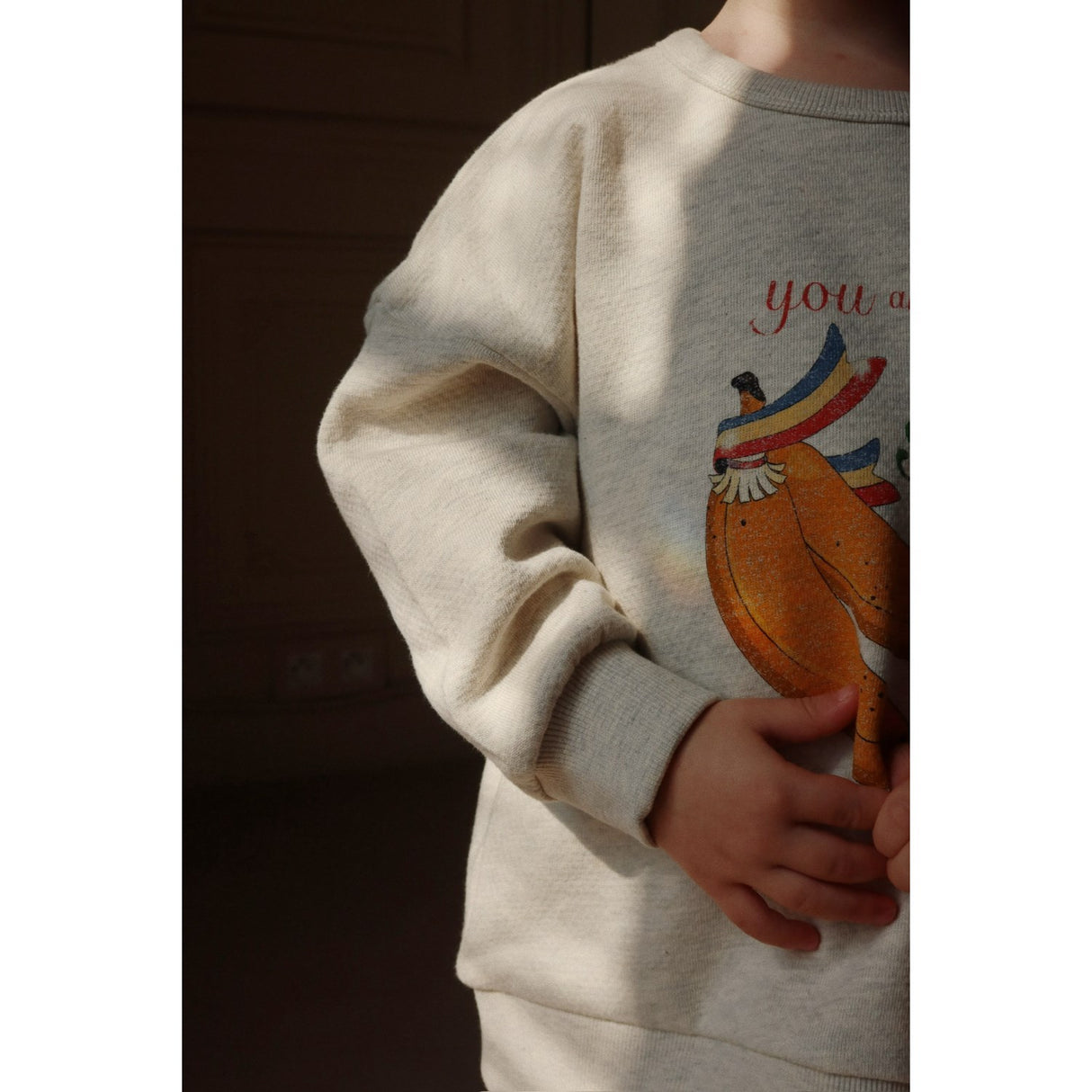 Konges Sløjd Off White Melange Loupy Lou Sweatshirt GOTS