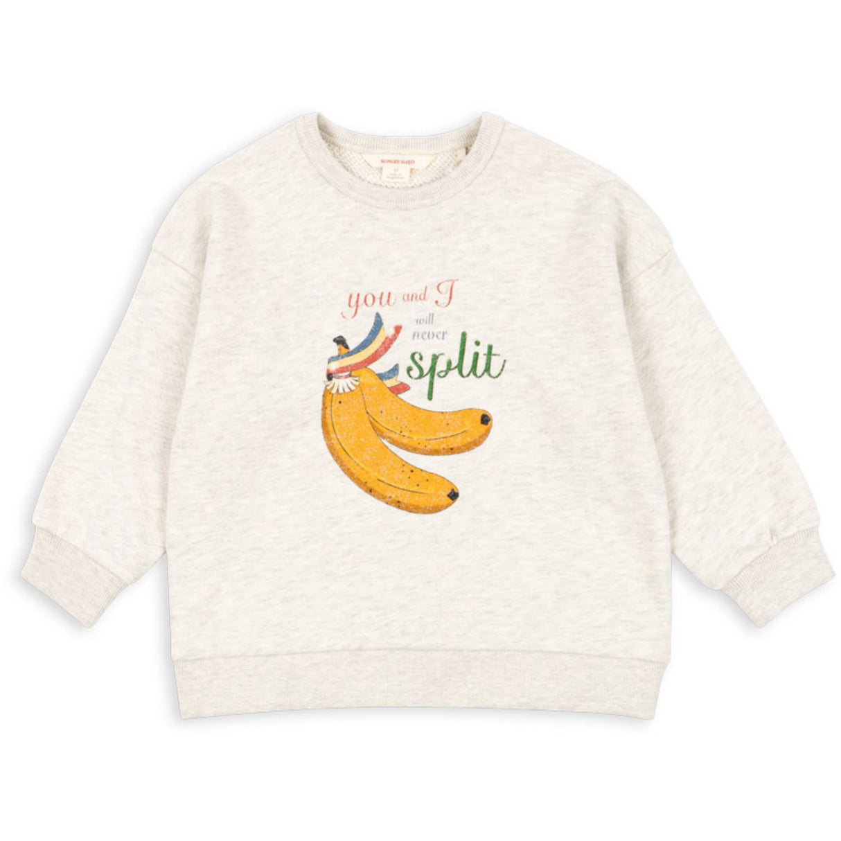 Konges Sløjd Off White Melange Loupy Lou Sweatshirt GOTS