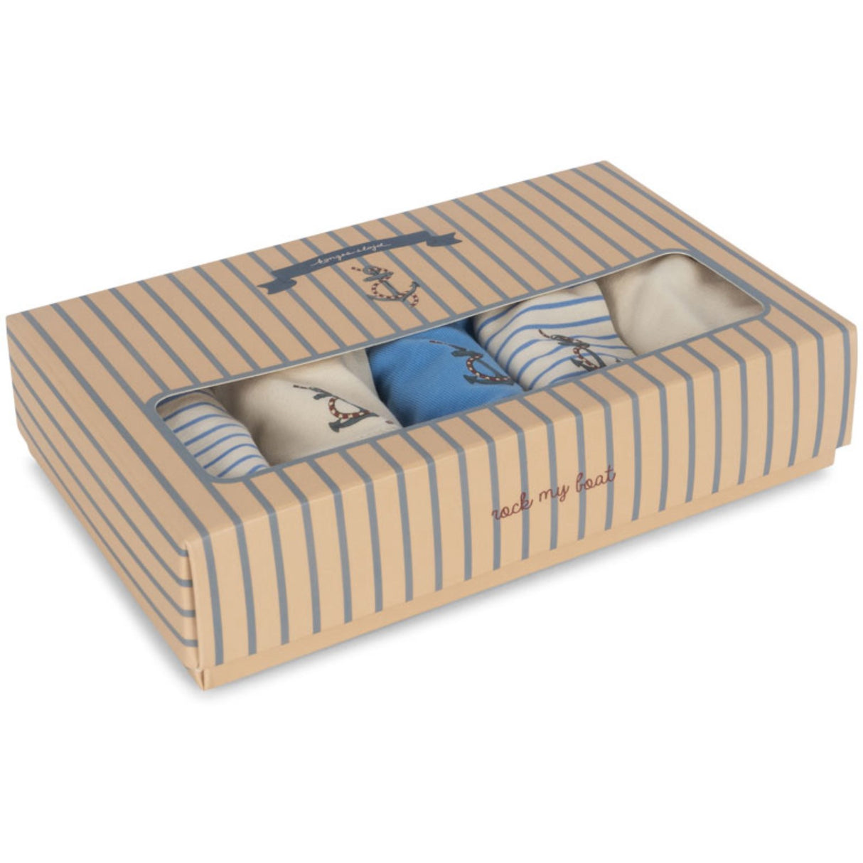 Konges Sløjd Stripe Provence Mix Basic 5 Pak Boy Boxers GOTS