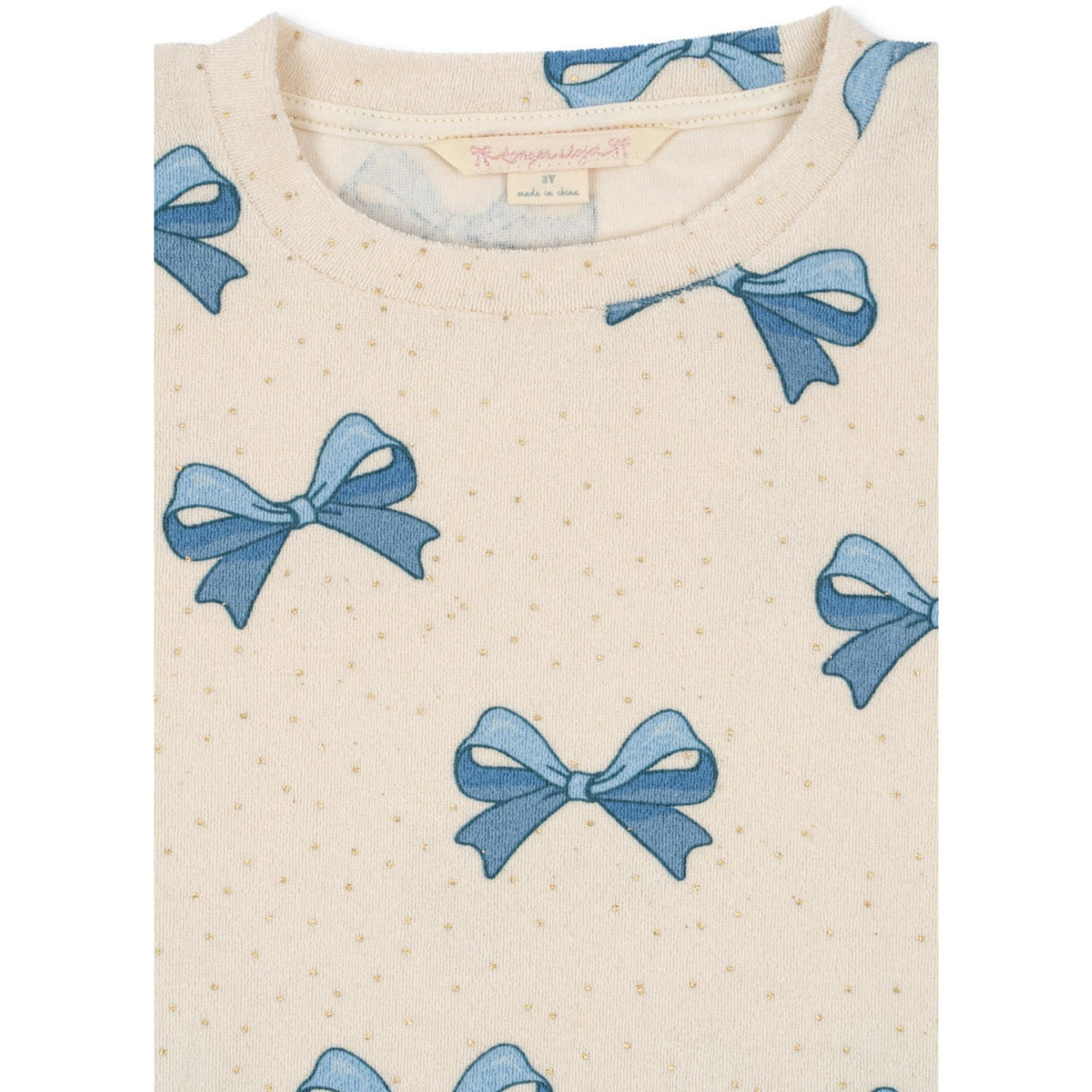 Konges Sløjd Bowie Blue Gold Itty Sweatshirt GOTS