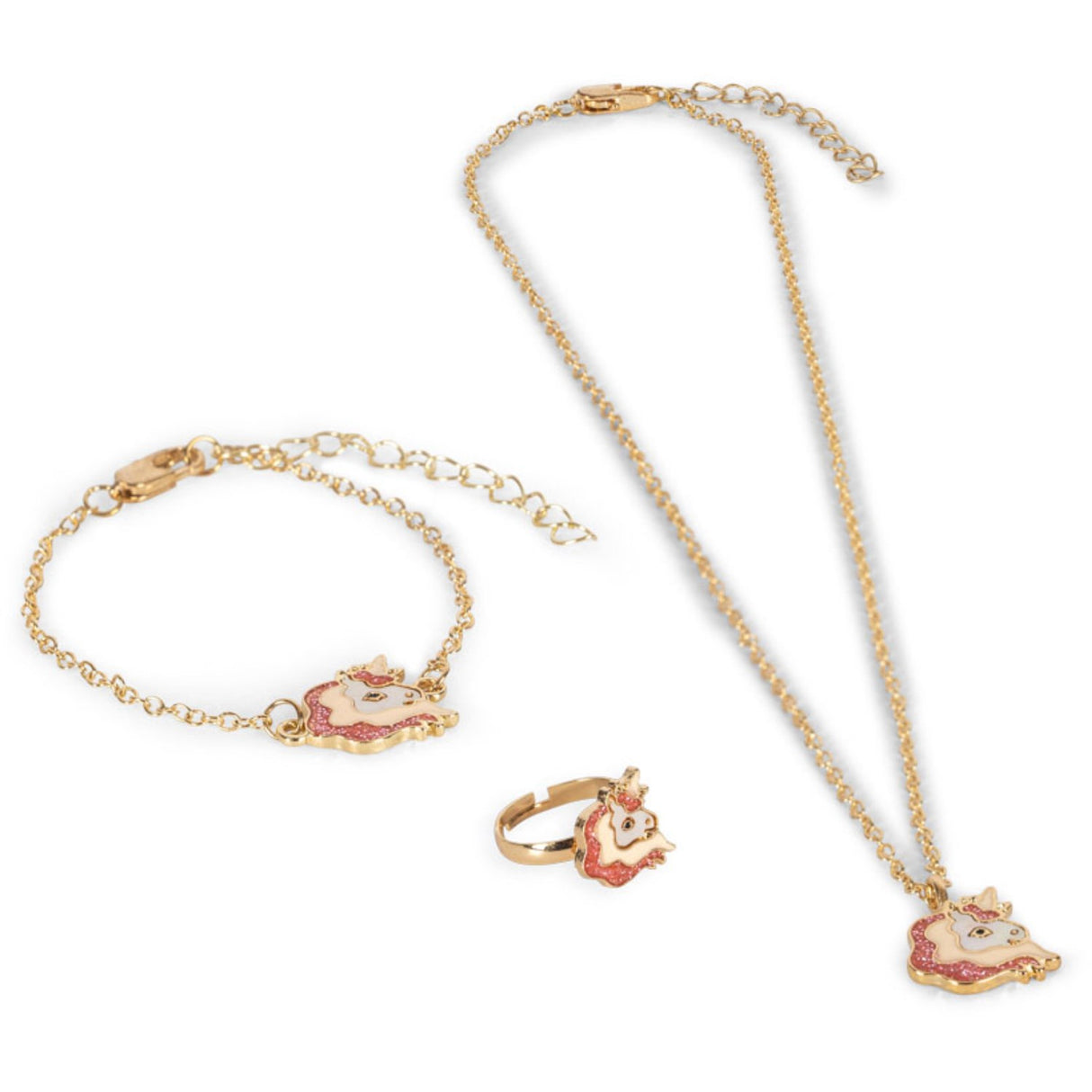 Konges Sløjd Gold Unicorn Jewelry Sæt