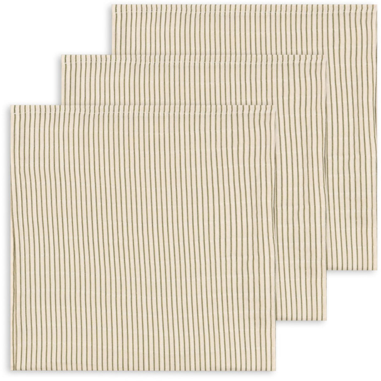 Konges Sløjd Tea Stripe 3 Pak Stofbleer GOTS