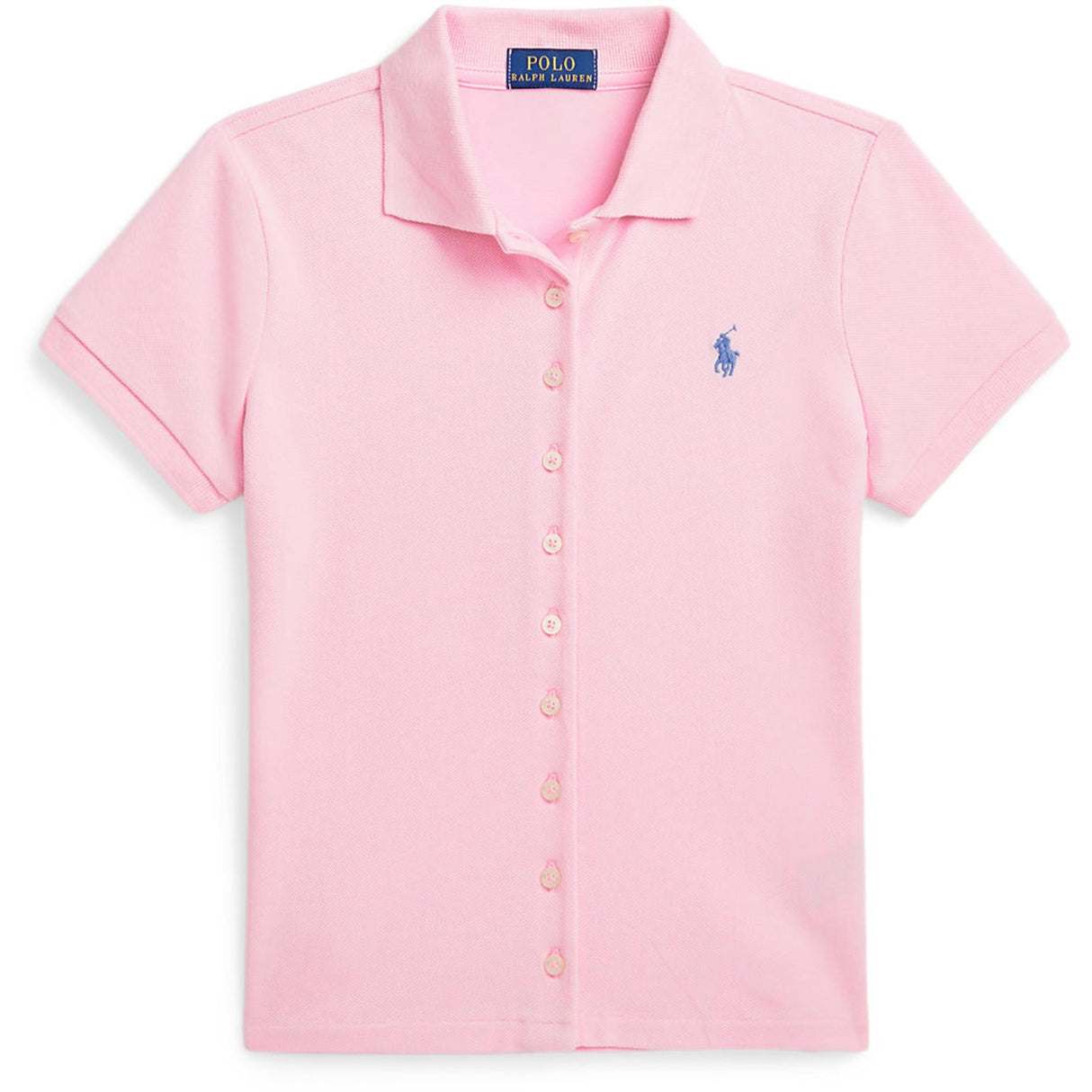 Polo Ralph Lauren Carmel Pink/Harbor Island Blue Girl Polo Skjorte