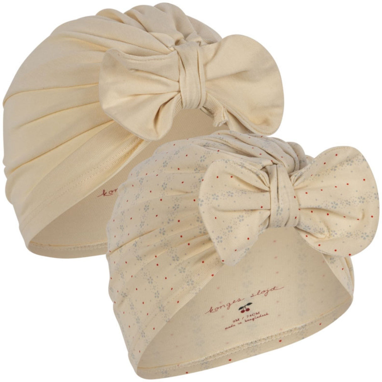 Konges Sløjd Fete De Fleur/Seedpearl Basic 2 Pak Bambi Bunnet GOTS