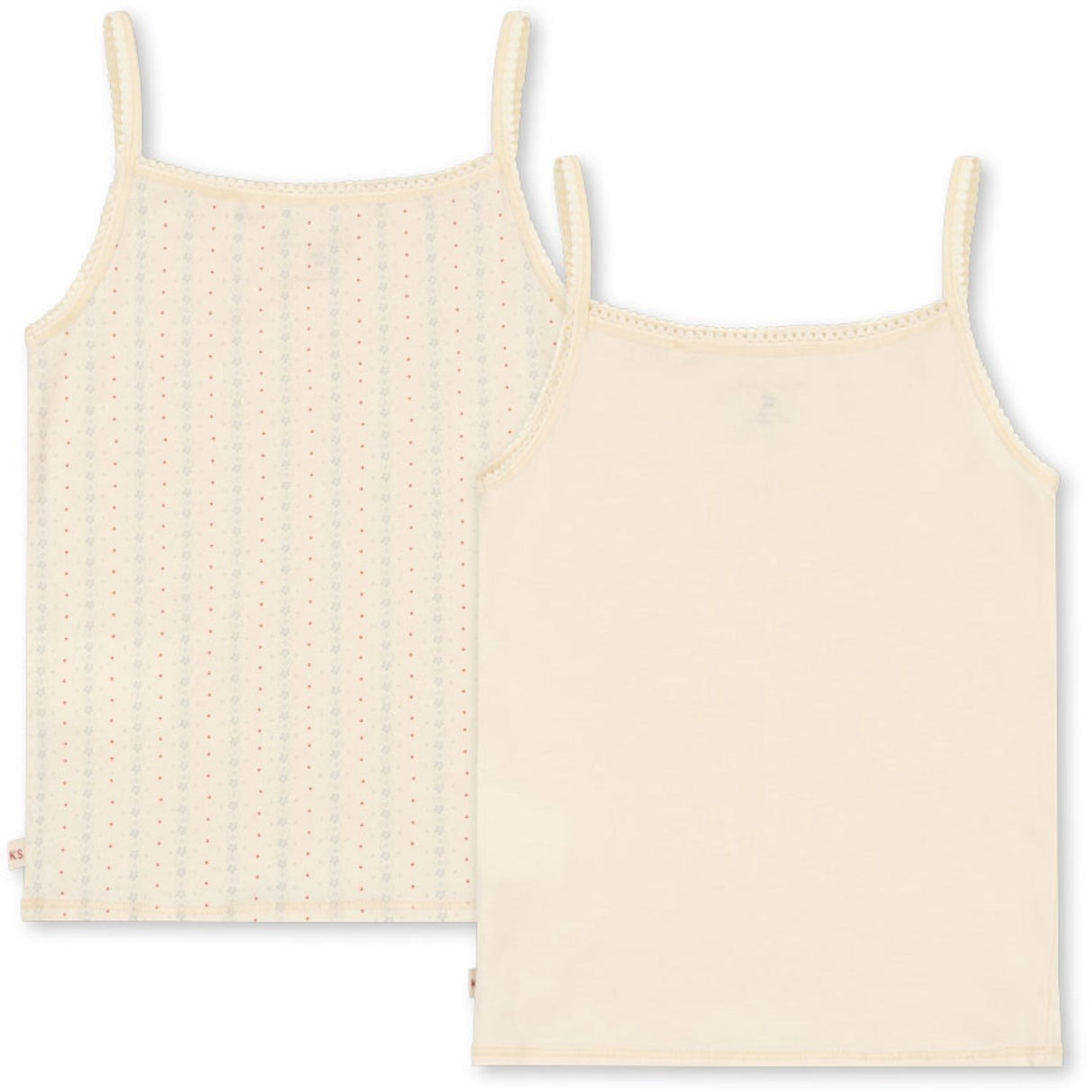 Konges Sløjd Fete De Fleur/Seedpearl Basic 2 Pak Strop Top GOTS
